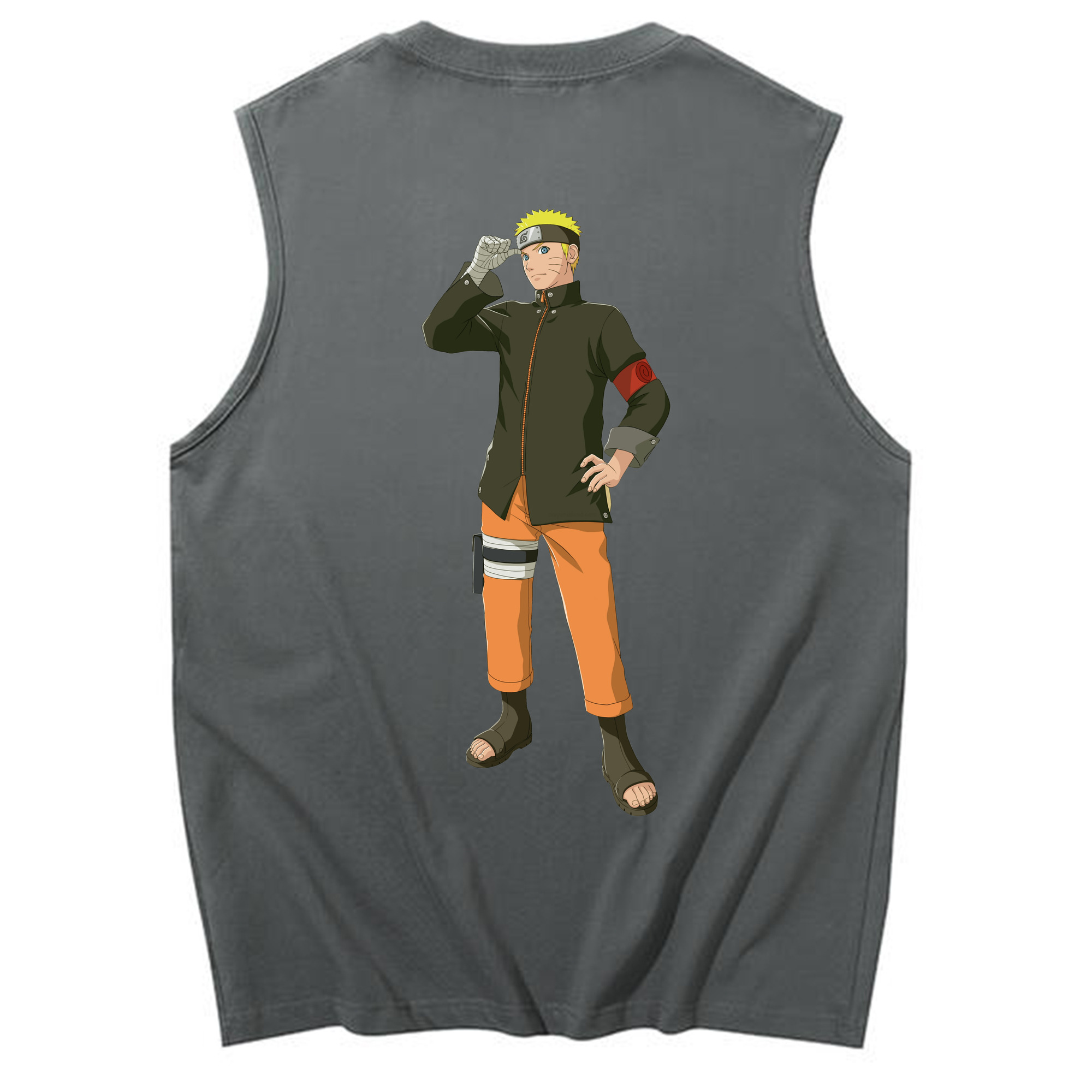 （画像用） NARUTO -ナルト- うずまき ナルト Uzumaki Naruto コットン100％タンクトップ（背面プリント）